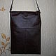 Bag tablet genuine leather 'CHOCOLATE' UNISEX, Tablet bag, Taganrog,  Фото №1