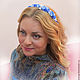 ободок-венок "Синева-нева-нева". Ободки. Екатерина Темнова (lifesong). Ярмарка Мастеров.  Фото №4