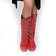 Заказать botas: INDIANINI rojo-botas Italianas hechas a mano. Febe-handmade. Ярмарка Мастеров. . High Boots Фото №3