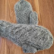 Аксессуары handmade. Livemaster - original item Men`s mittens from dog down. Handmade.