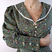 Блузка с объемной вышивкой "Хризантемы"