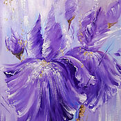Картины и панно handmade. Livemaster - original item Painting irises flowers oil Painting in the interior. Handmade.