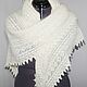 White down scarf with openwork pattern. Kerchiefs. Tatiana  Vladimirovna. Online shopping on My Livemaster.  Фото №2