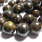 Материалы для творчества handmade. Livemaster - original item Bronzit beads 12 mm, smooth ball. Handmade.