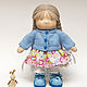 Textile doll for Natalia, 31-33 cm. Waldorf Dolls & Animals. bee_littlefamily. My Livemaster. Фото №5