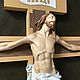 Распятие деревянное с резным  Христом. Прикольные подарки. ARTs & CRAFTs. Интернет-магазин Ярмарка Мастеров.  Фото №2
