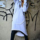Заказать Теплая, серая туника  с капюшоном на весну - DR0707W3. EUG FASHION. Ярмарка Мастеров. . Платья Фото №3