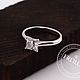 Помолвочное кольцо с бриллиантом Принцесса 1 карат. Кольцо помолвочное. FROLOF JEWELRY. Интернет-магазин Ярмарка Мастеров.  Фото №2
