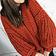 Red cardigan with voluminous sleeves. Cardigans. SHAPAR - knitting clothes. My Livemaster. Фото №5