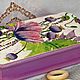 Order Casket banknote box lilac poppies array decoupage. Studio Villa-Oliva. Livemaster. . Box Фото №3