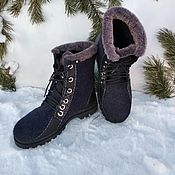 Обувь ручной работы handmade. Livemaster - original item Men`s felt boots with leather 