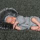 Слип с опушкой Для фотосессии новорожденных На выписку из роддома. Реквизит для детской фотосессии. Анна Жукова az_babyprops. Ярмарка Мастеров.  Фото №7