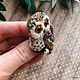 Brooch ' Sychik». Owl is the barn owl. Brooches. Coffeelena. My Livemaster. Фото №6