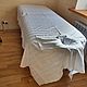 Накидка с вырезом из сатина люкс на массажный стол. Текстиль для бани. ღТёплый Дарღ  ✃ Москва. Интернет-магазин Ярмарка Мастеров.  Фото №2