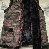 Мужская одежда handmade. Livemaster - original item Vest made of natural sheep fur. Handmade.