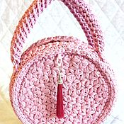 Сумки и аксессуары handmade. Livemaster - original item Round bag with two handles. Handmade.