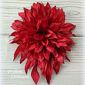 Украшения handmade. Livemaster - original item Brooch of satin ribbons Astra. Handmade.