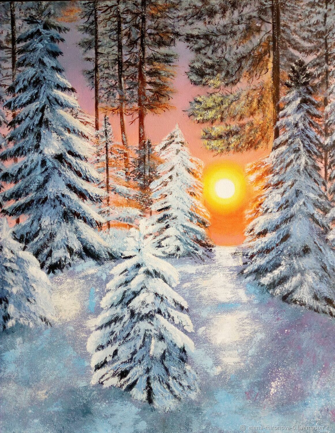 Зимний лес 3д рисунок