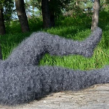 Одежда женская ручной работы. Ярмарка Мастеров - ручная работа Леггинсы Колготы пуховые урюпинский козий пух 100% органика. Handmade.