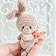 Bunny,Bunny,rabbit. Stuffed Toys. Natalie crochet flowers. My Livemaster. Фото №6