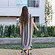 A chic floor-length oversized dress made of viscose with stripes. Dresses. NATALINI. My Livemaster. Фото №5