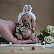Заказать Тедди слоник в шапке с ушками. Мишка в ладошке (teddy) Наталия. Ярмарка Мастеров. . Мишки Тедди Фото №3