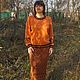 Costumes: Knitted persimmon suit, Suits, Michurinsk,  Фото №1