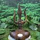 Уценка! Подсвечники алтарные: Трезубец. Соно с аметистом. Подсвечники. Shamanic-staff. Ярмарка Мастеров.  Фото №6