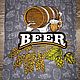 Кухонное полотенце "Beer". Полотенца. DolesMade (Олеся). Ярмарка Мастеров.  Фото №4