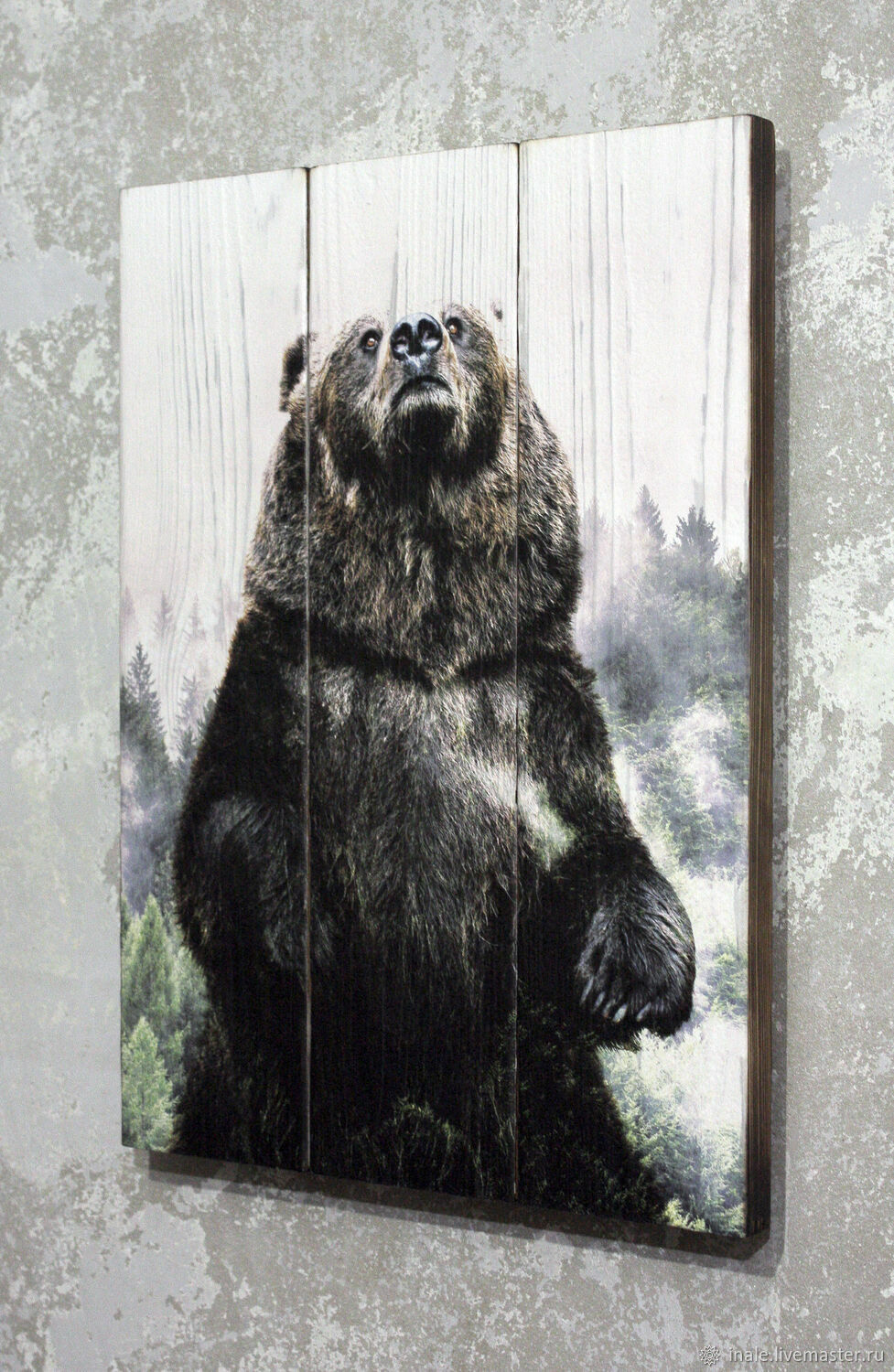 Картина на досках "Медведь" в интернет-магазине на Ярмарке Мастеров ...