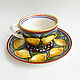 teacups: Lemons of Sicily. Single Tea Sets. ArtFlera (artflera). Online shopping on My Livemaster.  Фото №2