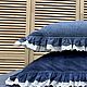 Boiled cotton bed linen with lace. Blue jeans, Pillowcases, Cheboksary,  Фото №1