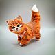 Миниатюрный котёнок Рыжик. Интерьерная кукла. Lerlik_miniatures. Ярмарка Мастеров.  Фото №5