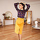 Falda de Mostaza de pana, falda amarilla con abertura y bolsillos, Skirts, Novosibirsk,  Фото №1