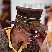 Аксессуары handmade. Livemaster - original item Brown top hat for the gentleman. Handmade.
