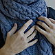Order Scarf blue soft wool knitted men's / women's winter. SolarisArtis. Livemaster. . Scarves Фото №3
