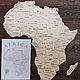 Карта Африки (пазл) из дерева рус/англ 38pcs. Пазлы и головоломки. L-BRUSS. Интернет-магазин Ярмарка Мастеров.  Фото №2