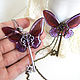 Transparent Pendant Key Purple Butterfly Vintage Key on a Chain. Pendants. WonderLand. Online shopping on My Livemaster.  Фото №2