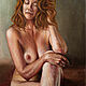 Seated Nude. Oil painting, Pictures, Gelendzhik,  Фото №1