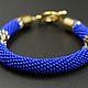 Harness bracelet knitted beaded Greek pattern blue. Bead bracelet. KOTiYA. Online shopping on My Livemaster.  Фото №2
