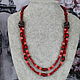 Order The double row of coral beads 'Chianti'. Magic box. Livemaster. . Necklace Фото №3