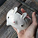  The symbol of the year is a Hare, a white rabbit. Mugs and cups. alisbelldoll (alisbell). My Livemaster. Фото №6