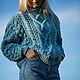 Jerseys: Women's knitted sweater of large knitting oversize ice to order. Sweaters. Kardigan sviter - женский вязаный свитер кардиган оверсайз. My Livemaster. Фото №5
