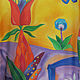 Парео Синий конь. Шелк, батик. Парео. Ольга vintage decor & batik. Ярмарка Мастеров.  Фото №4