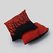 Для дома и интерьера handmade. Livemaster - original item Pillow: A set of interior pillows made of handmade felt. Handmade.