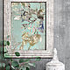 Silver Patterns 60h40 cm (blue, beige)painting, Pictures, St. Petersburg,  Фото №1