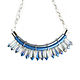 Futurism leather necklace blue necklace with crystals. Necklace. Irina Moro. Online shopping on My Livemaster.  Фото №2