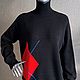 Свитер "Красный ромб" 100% кашемир. Свитеры. Вера / Kirshvery_knit (kirshvery) (kirshvery). Ярмарка Мастеров.  Фото №4