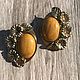 Clips 'Sun in flowers', Europe. Vintage earrings. Dutch West - Indian Company. My Livemaster. Фото №5