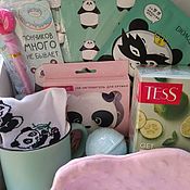 Сувениры и подарки handmade. Livemaster - original item Giftbox mint Panda, an unusual gift for a girl on March 8. Handmade.